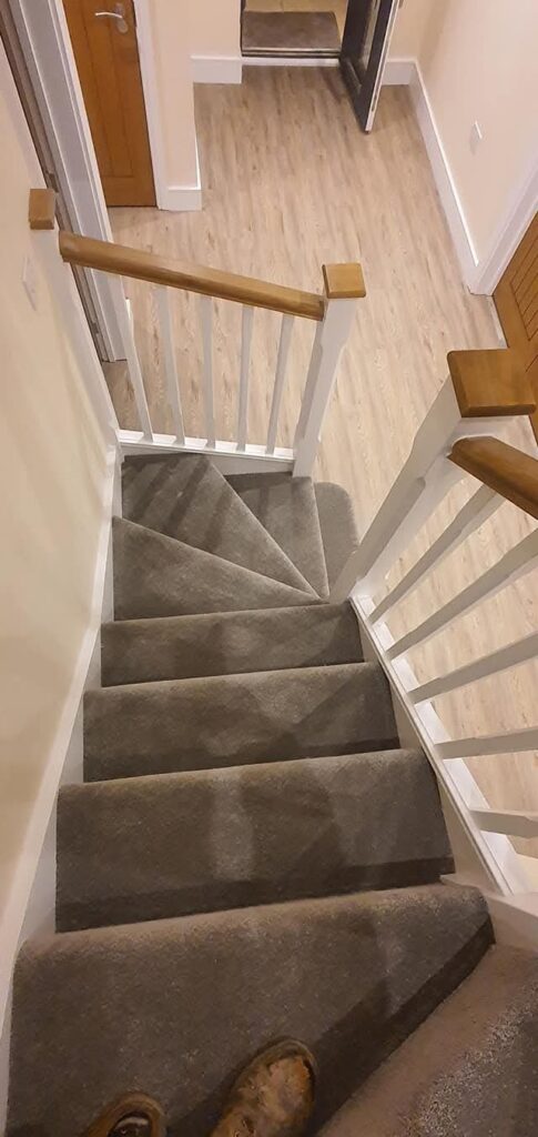 Grey stairs from Bevel Interiors